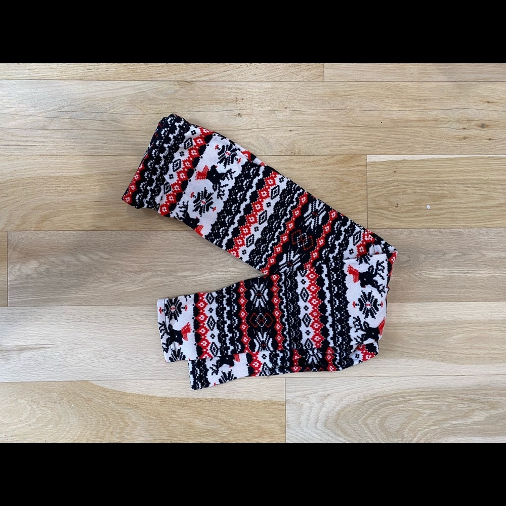 Festive Fleece Christmas Leggings